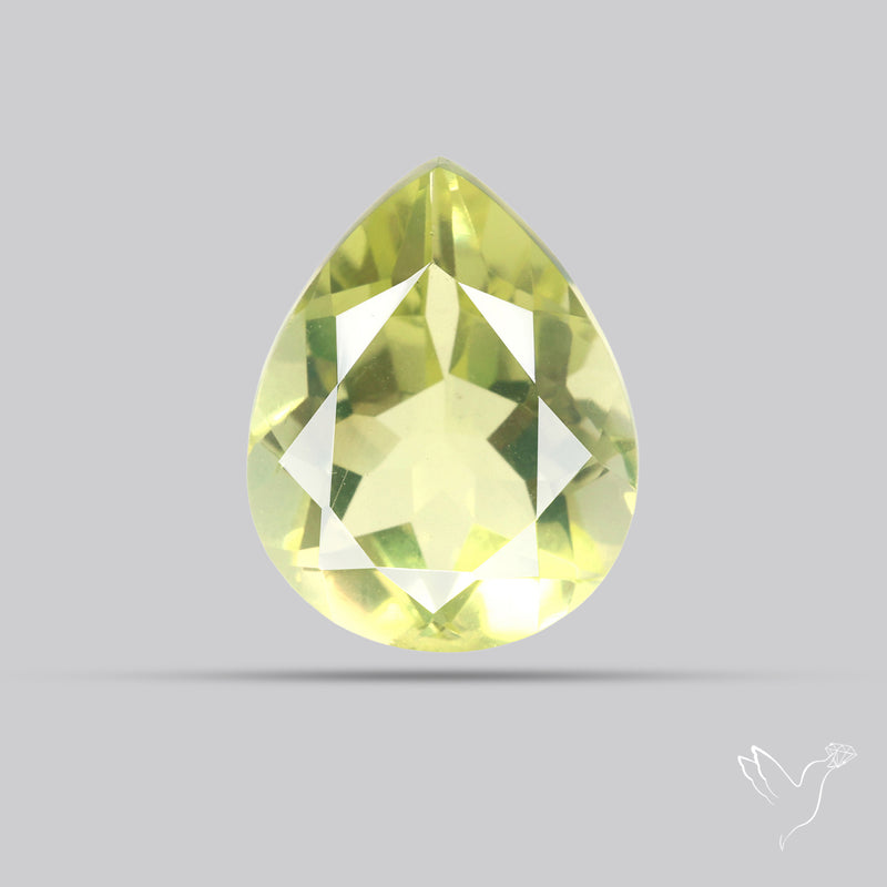 Faceted Green Gold Lemon Quartz