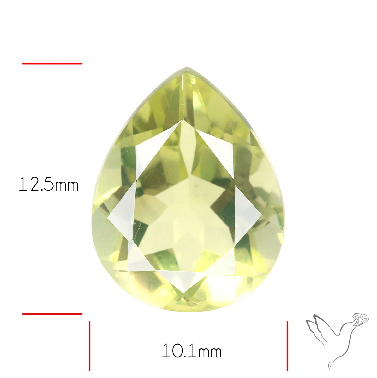Faceted Green Gold Lemon Quartz