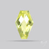 Checker Cut Faceted Green Gold Lemon Quartz
