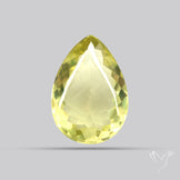 Buff Top Faceted Green Gold Lemon Quartz