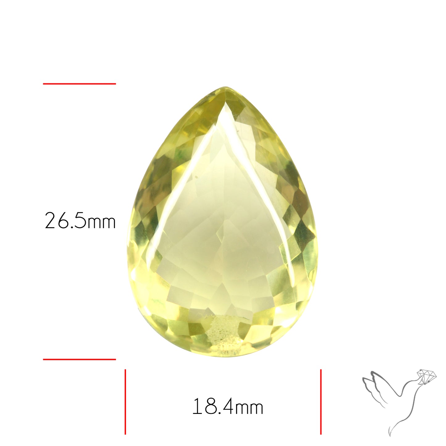 Buff Top Faceted Green Gold Lemon Quartz
