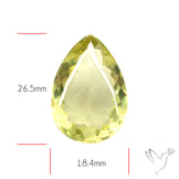 Buff Top Faceted Green Gold Lemon Quartz