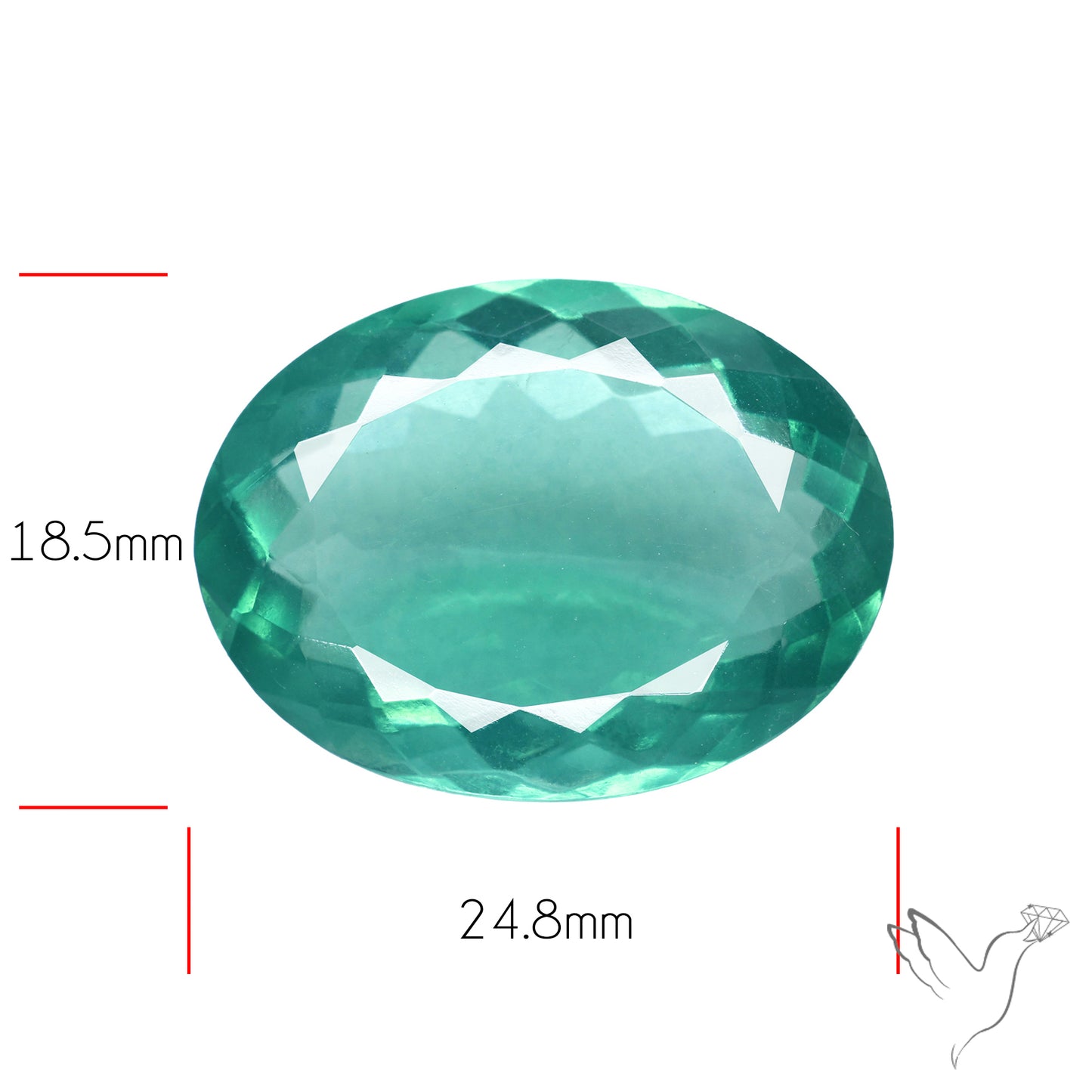 Faceted Belgian Teal Fluorite