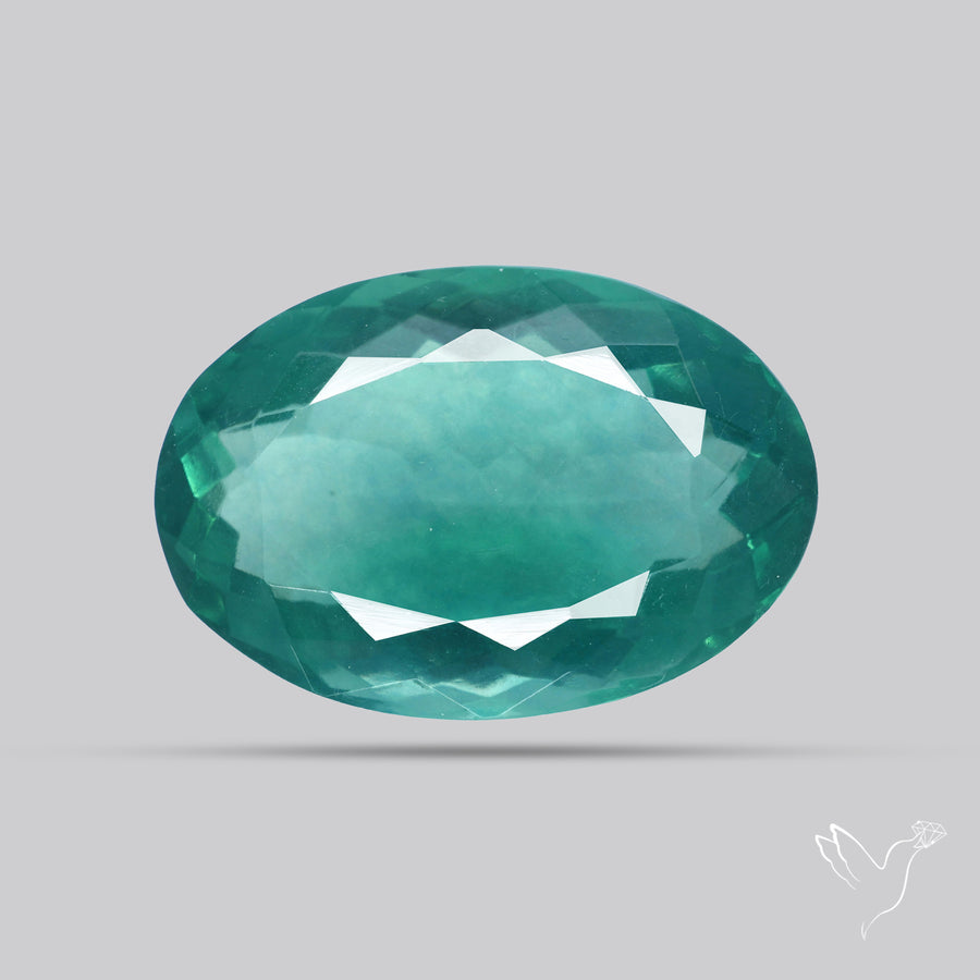 Faceted Belgian Teal Fluorite