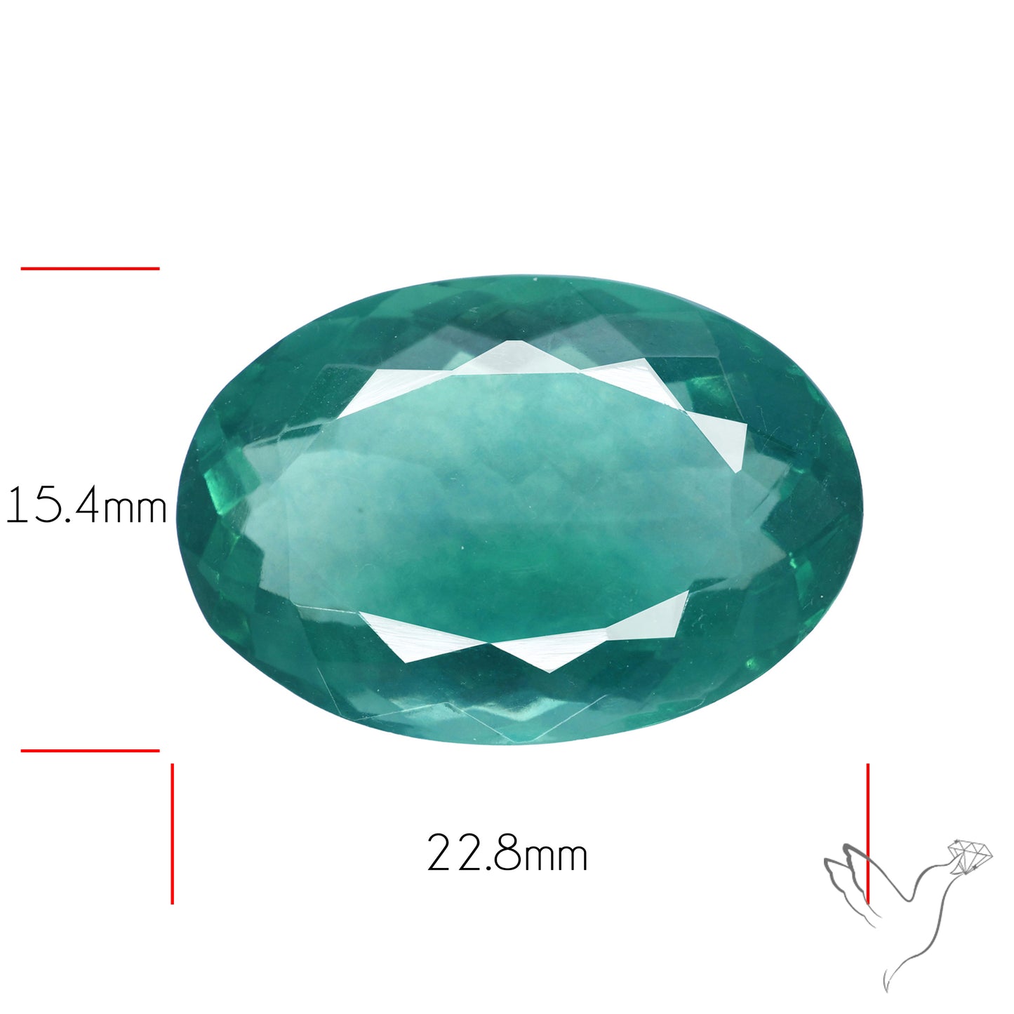 Faceted Belgian Teal Fluorite