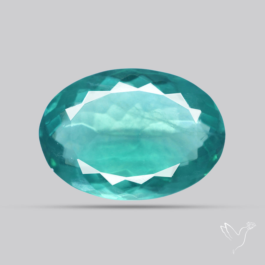 Faceted Belgian Teal Fluorite