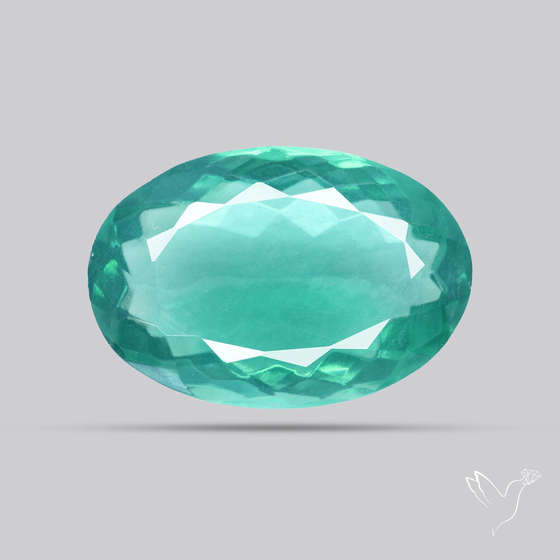 Faceted Belgian Teal Fluorite
