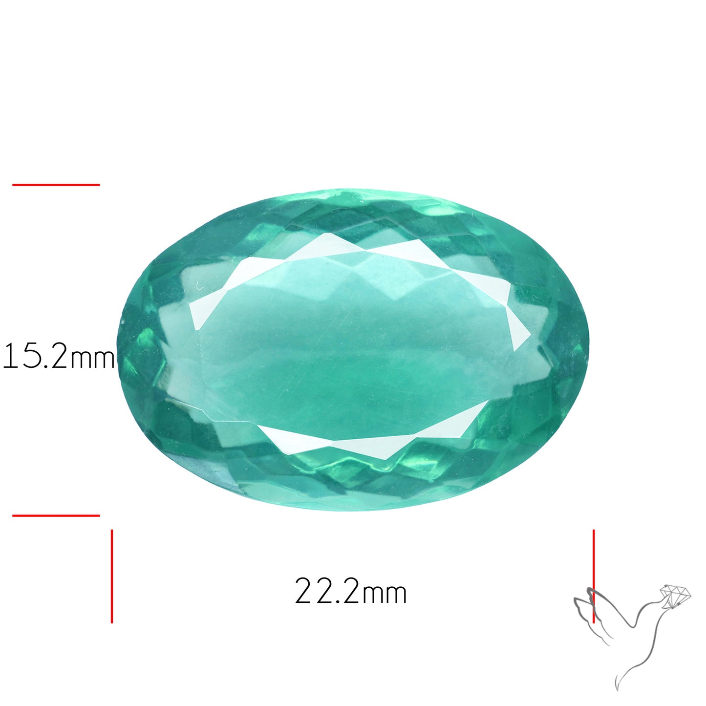 Faceted Belgian Teal Fluorite