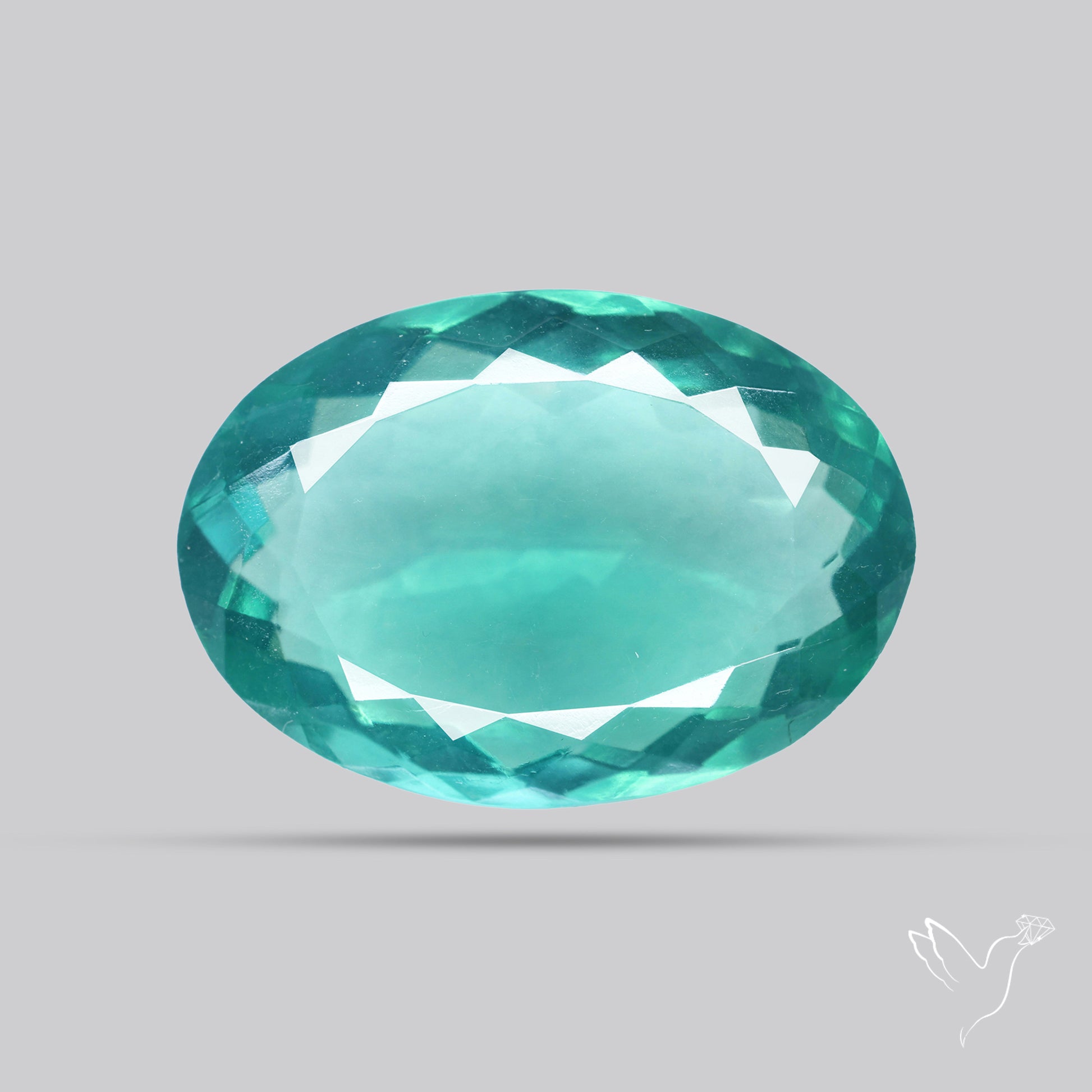 Faceted Belgian Teal Fluorite