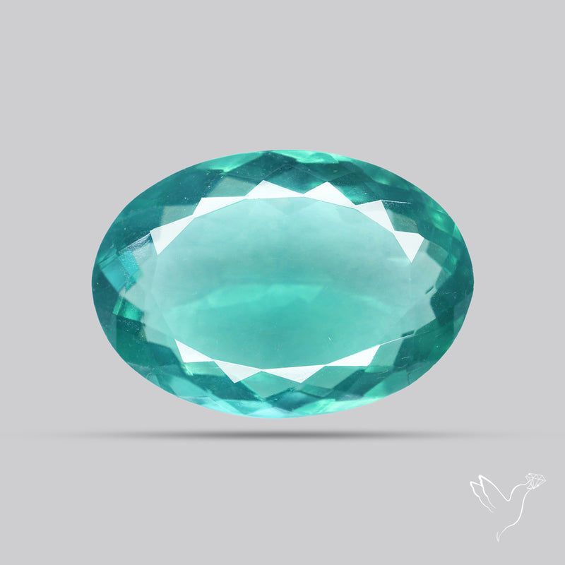 Faceted Belgian Teal Fluorite