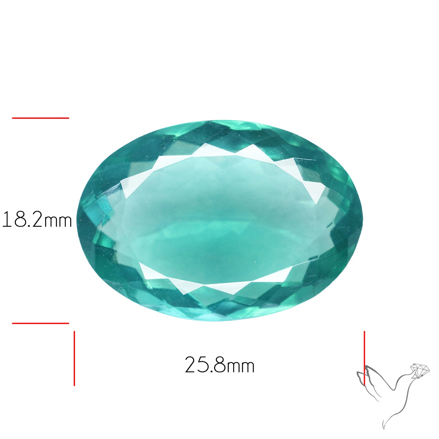 Faceted Belgian Teal Fluorite