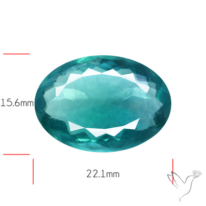 Faceted Belgian Teal Fluorite