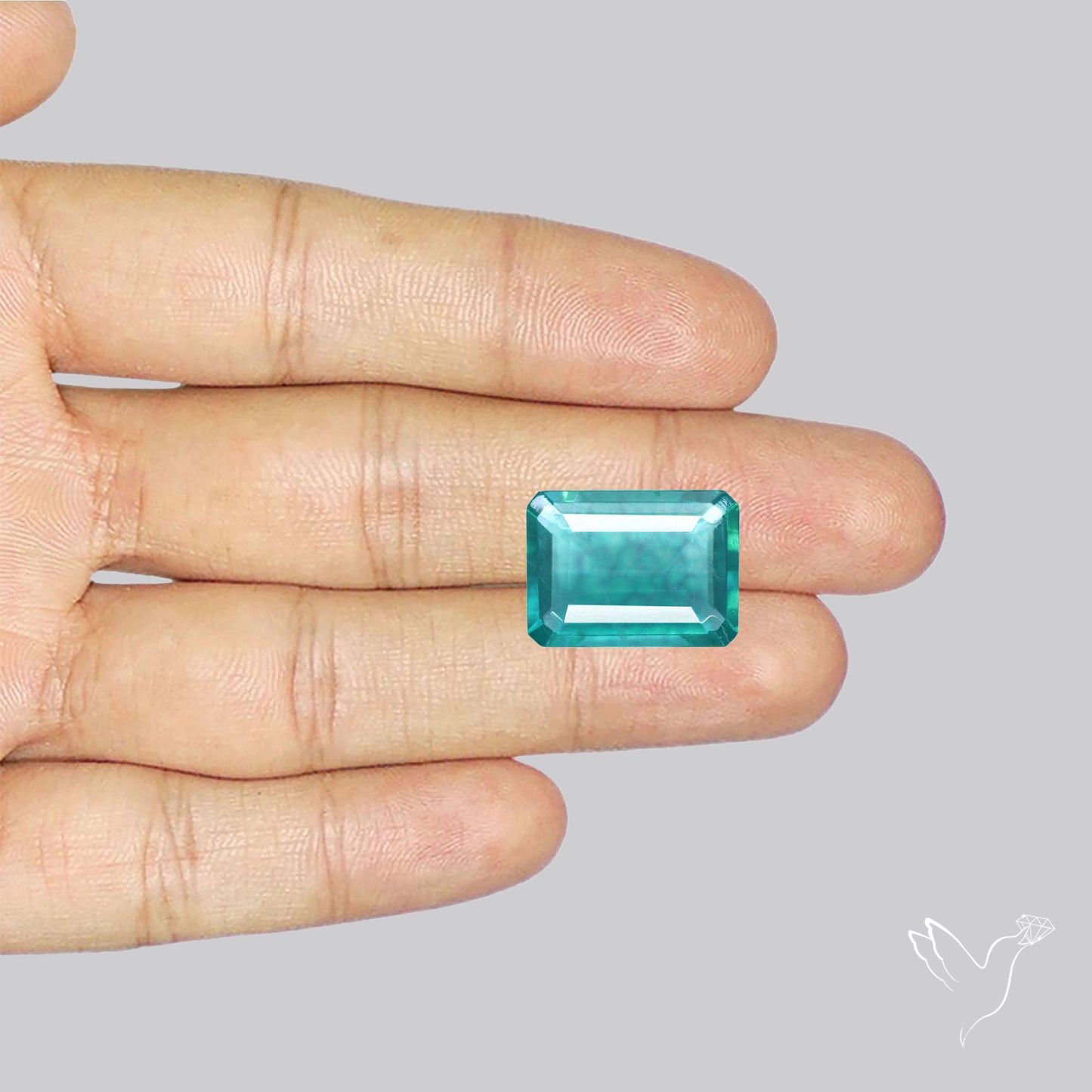 Faceted Belgian Teal Fluorite