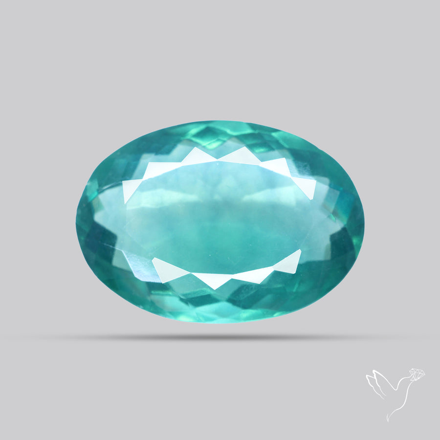 Faceted Belgian Teal Fluorite