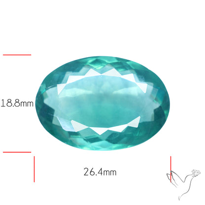 Faceted Belgian Teal Fluorite