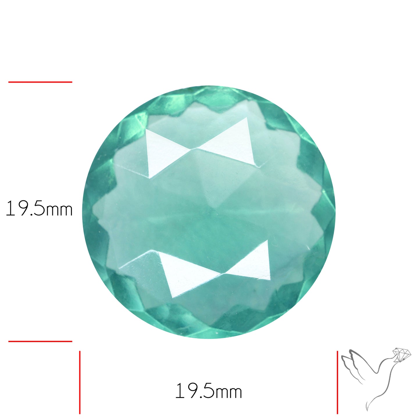 Faceted Belgian Teal Fluorite