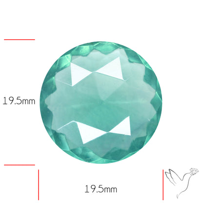 Faceted Belgian Teal Fluorite