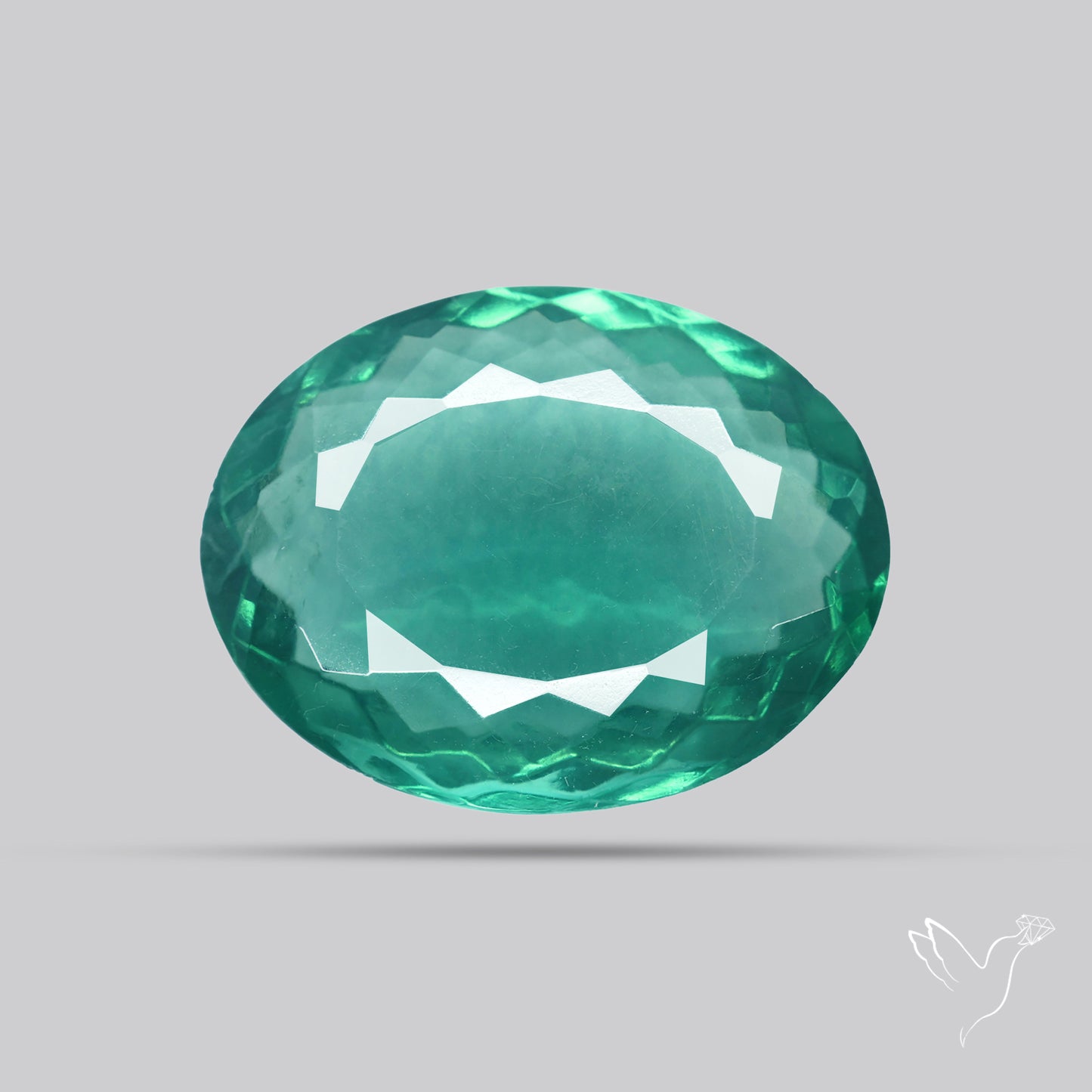 Faceted Belgian Teal Fluorite