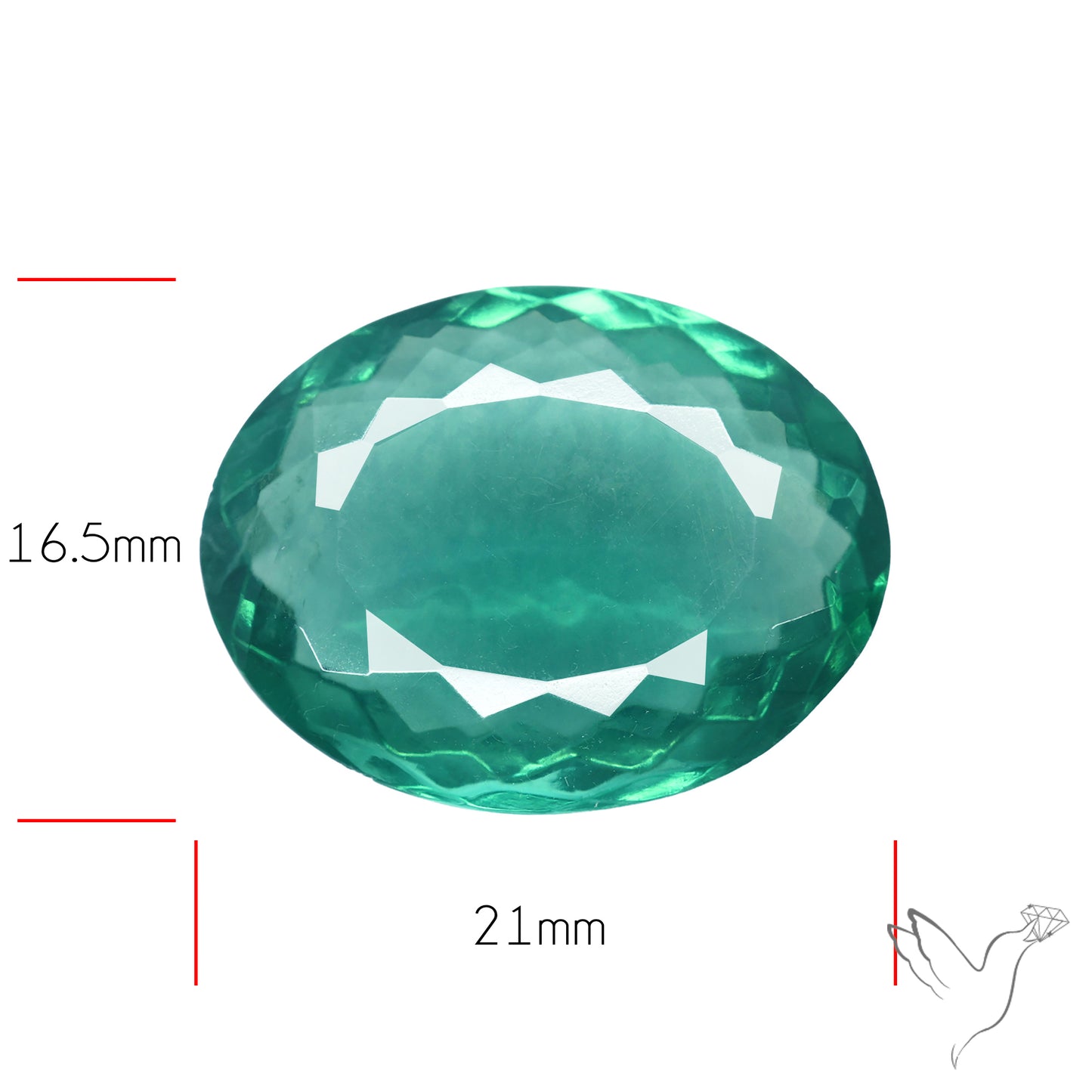 Faceted Belgian Teal Fluorite