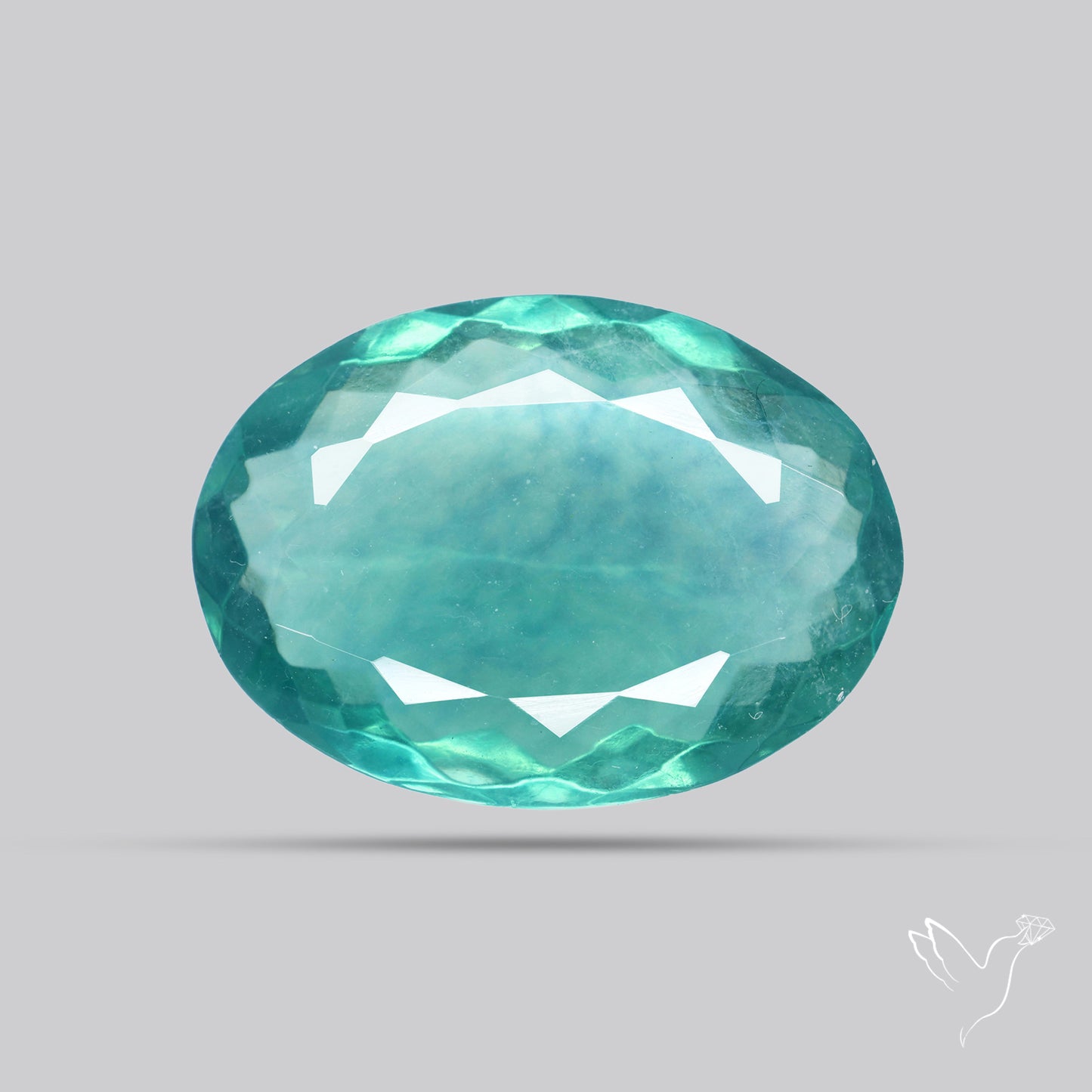 Faceted Belgian Teal Fluorite