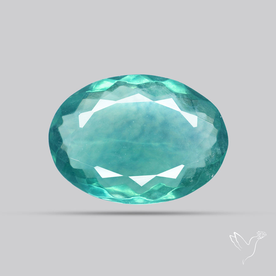 Faceted Belgian Teal Fluorite
