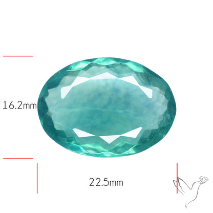 Faceted Belgian Teal Fluorite
