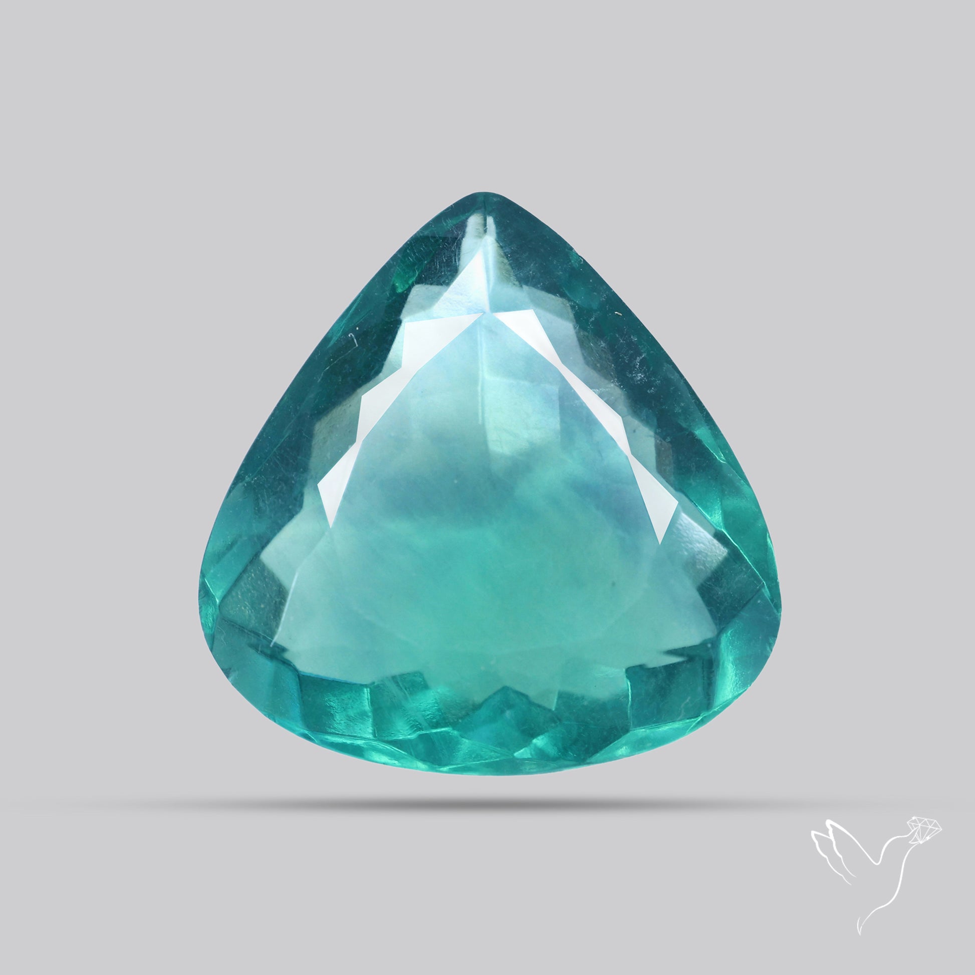 Faceted Belgian Teal Fluorite