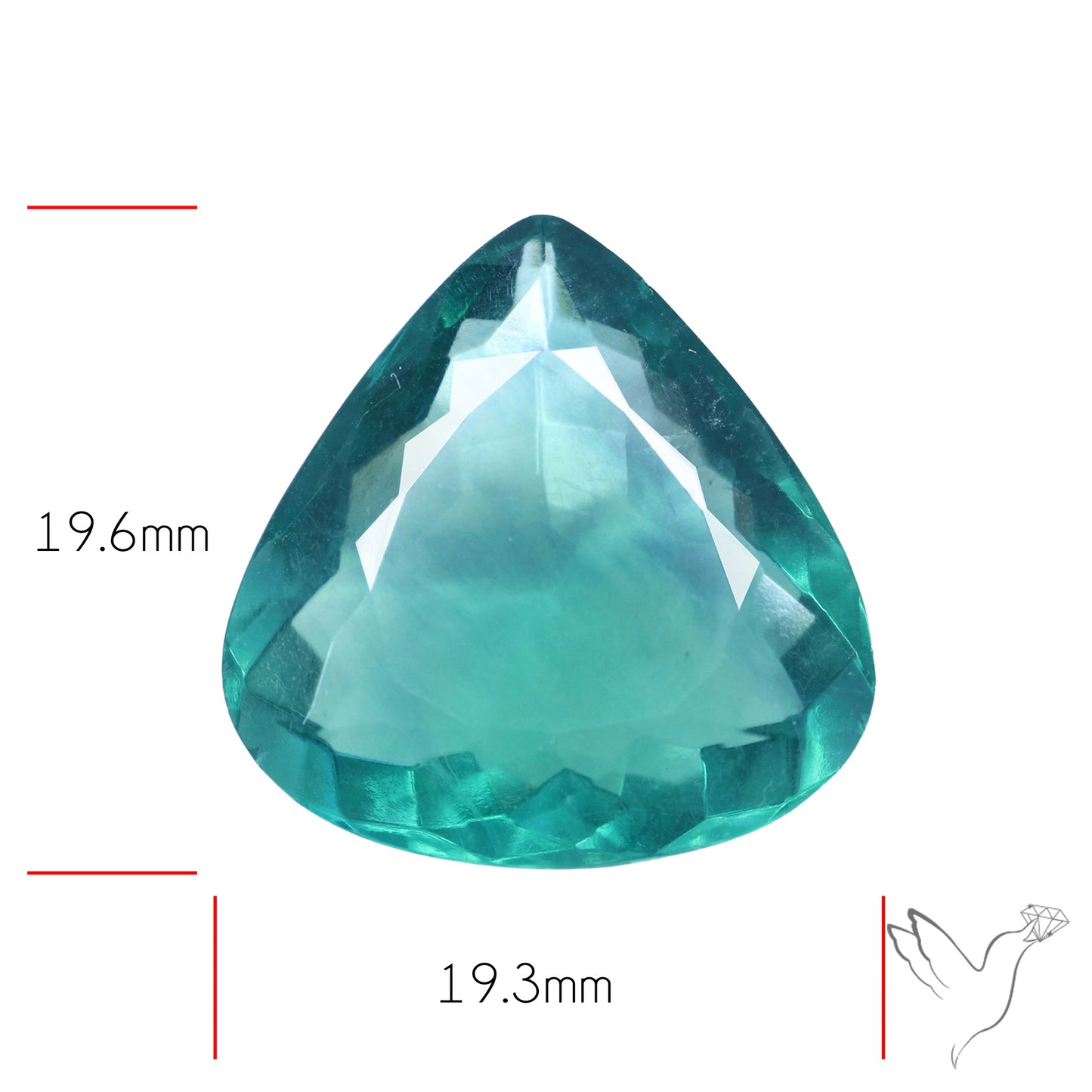 Faceted Belgian Teal Fluorite