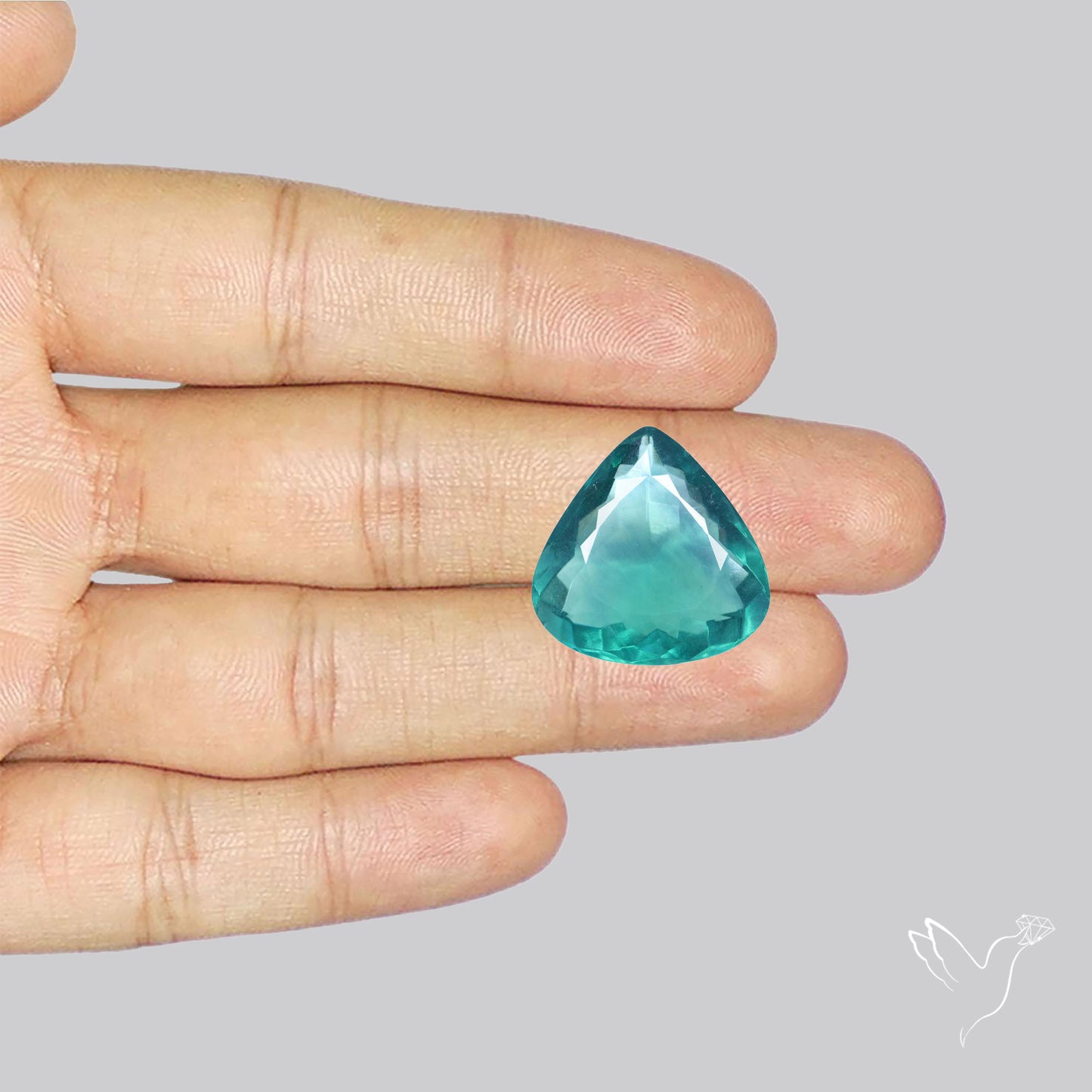 Faceted Belgian Teal Fluorite