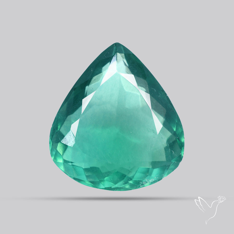 Faceted Belgian Teal Fluorite