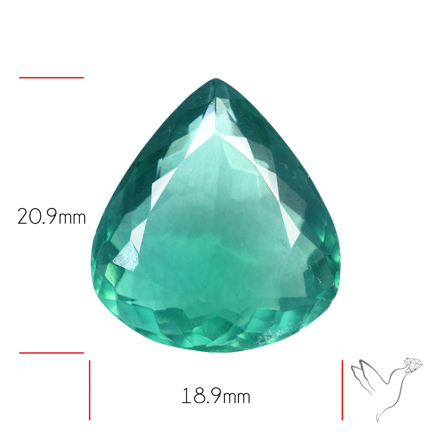 Faceted Belgian Teal Fluorite