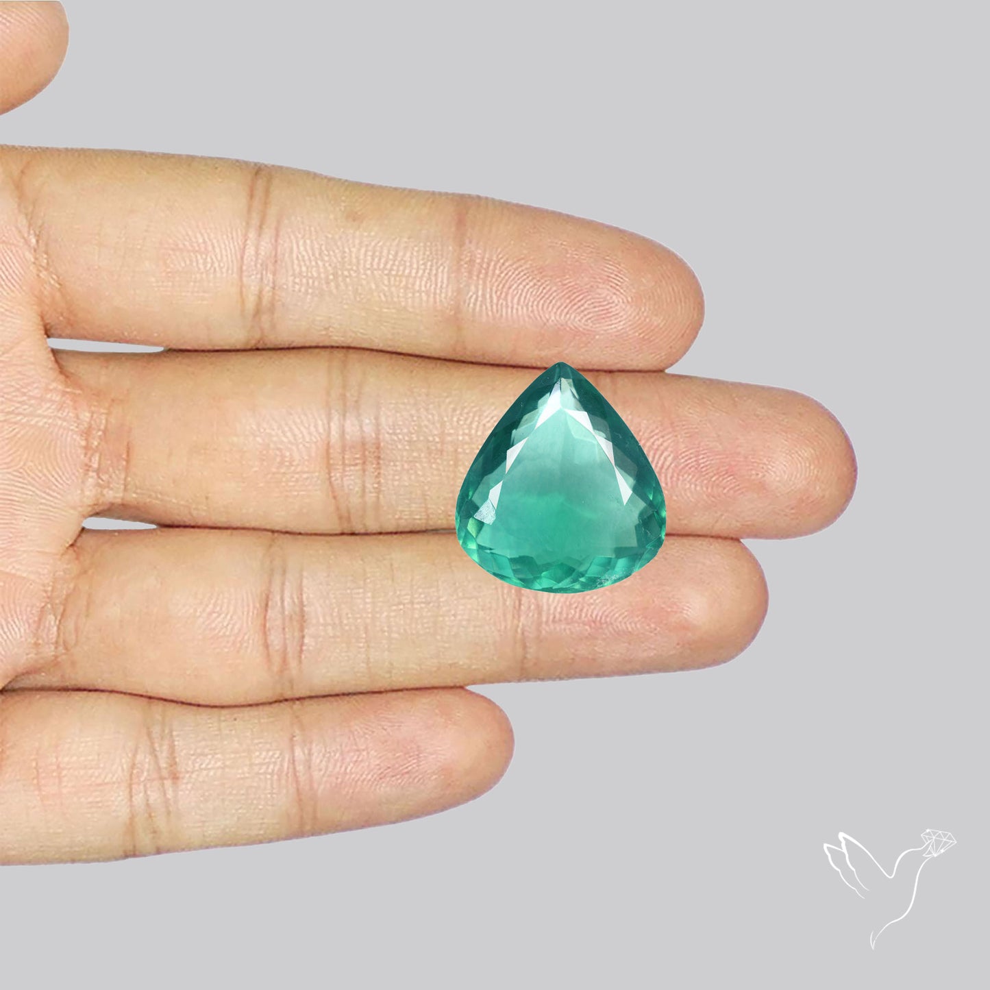 Faceted Belgian Teal Fluorite