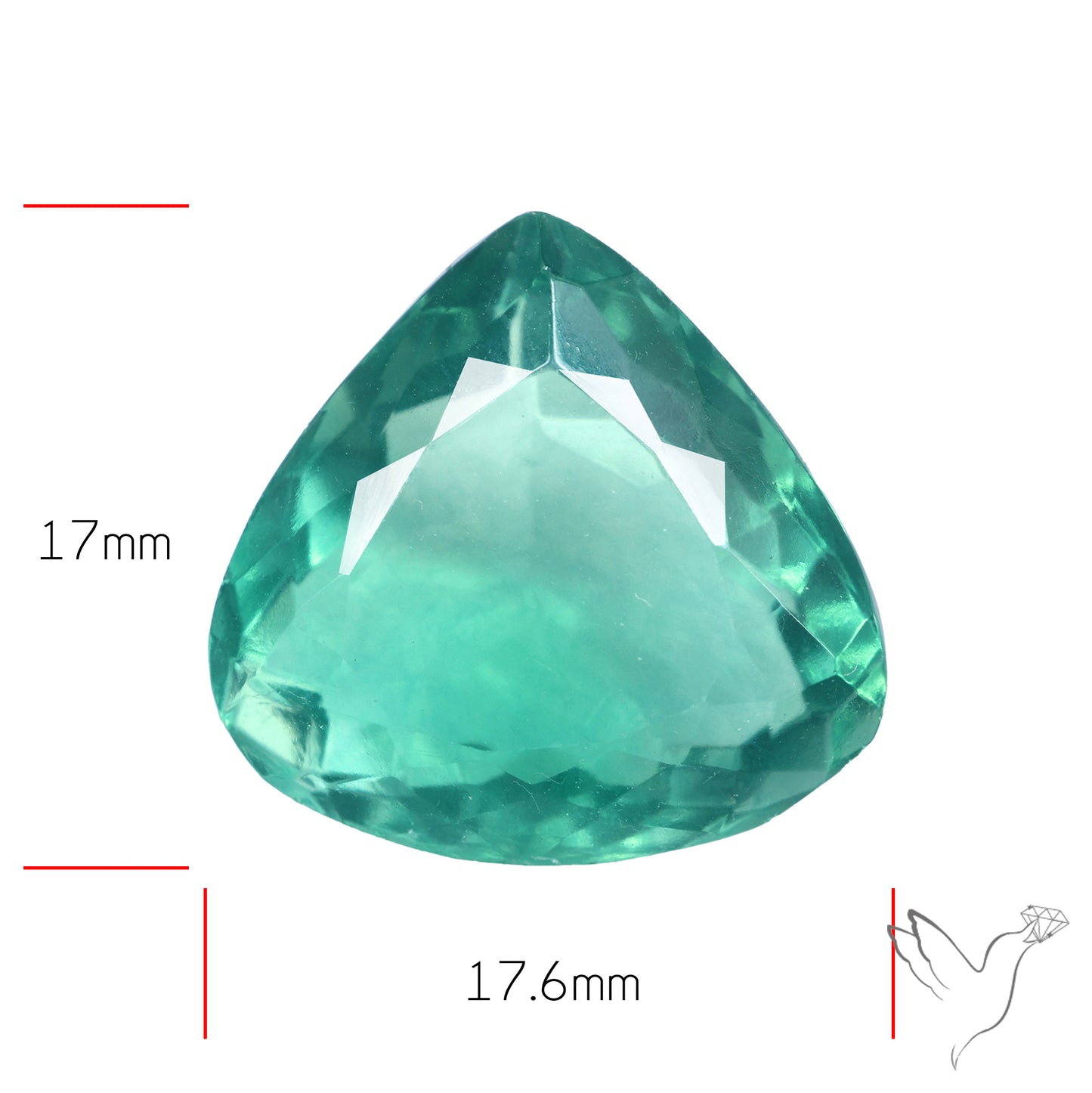 Faceted Belgian Teal Fluorite