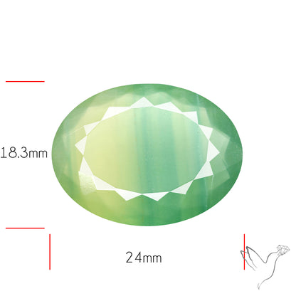 Faceted Belgian Green Fluorite