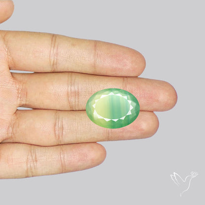 Faceted Belgian Green Fluorite