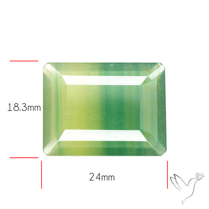 Faceted Belgian Green Fluorite