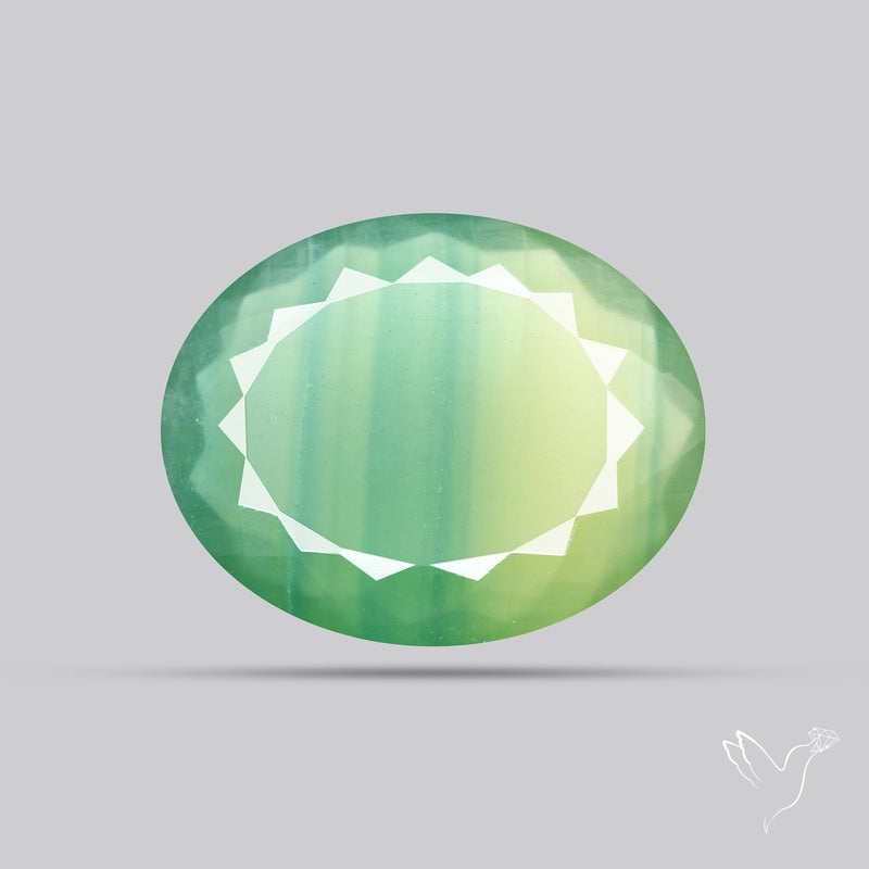 Faceted Belgian Green Fluorite