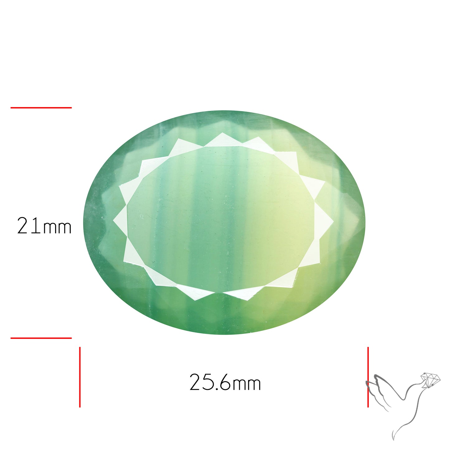 Faceted Belgian Green Fluorite