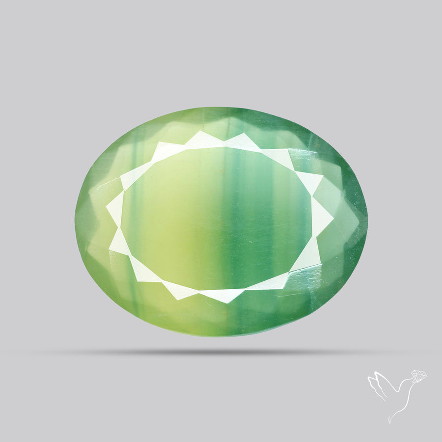 Faceted Belgian Green Fluorite