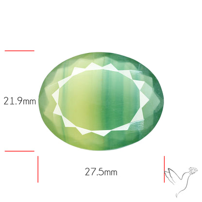 Faceted Belgian Green Fluorite