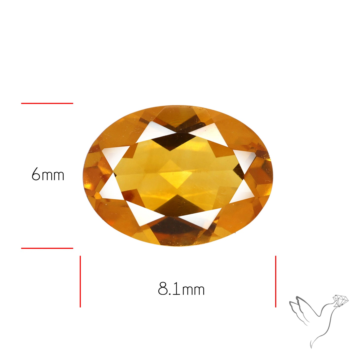 Faceted Brandy Citrine High Grade