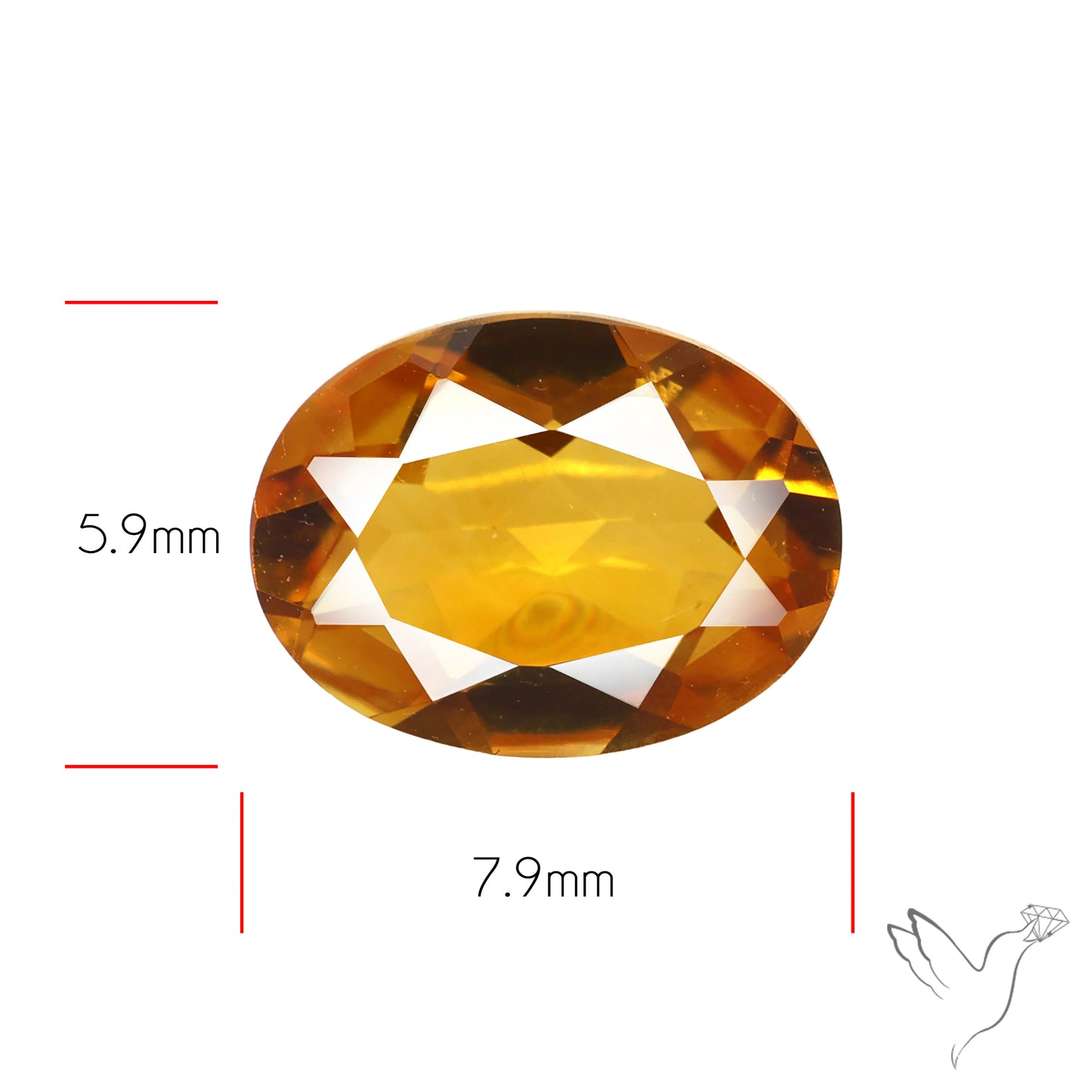 Faceted Brandy Citrine High Grade