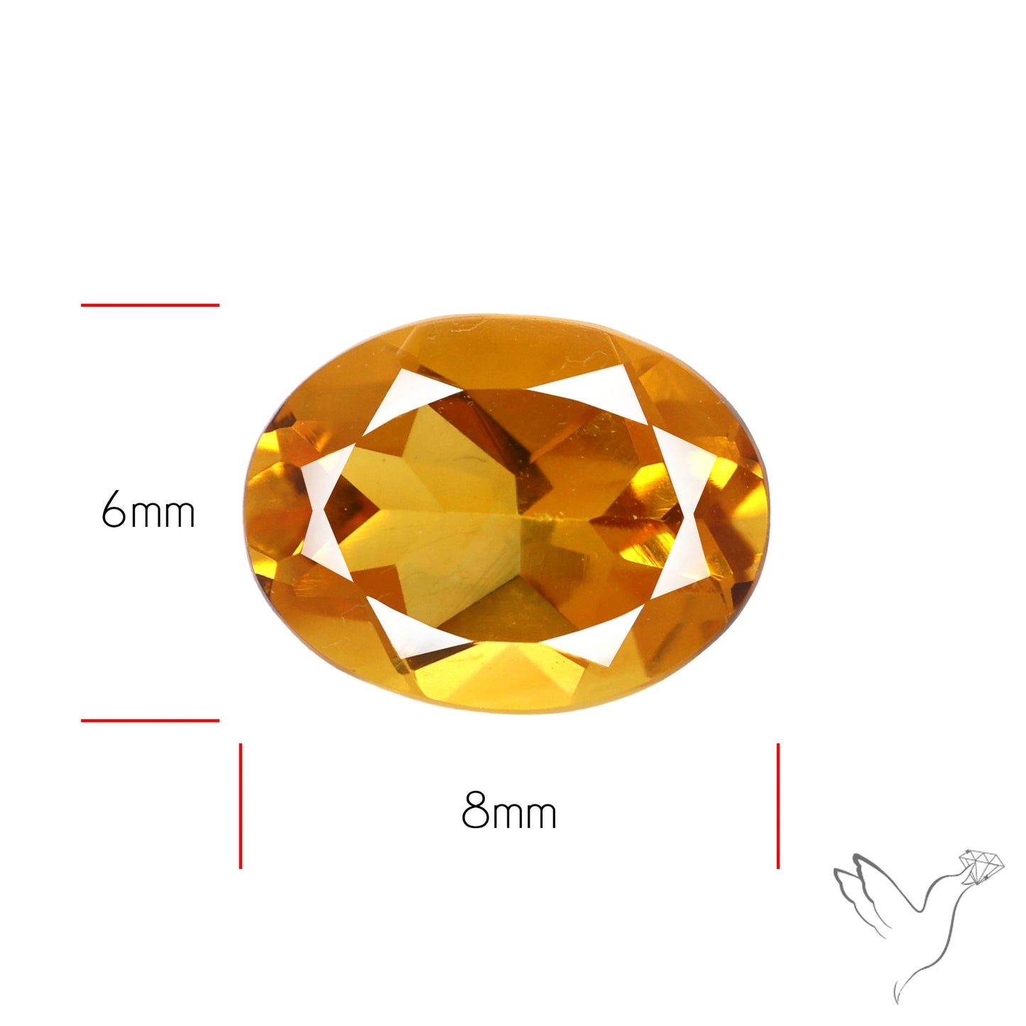 Faceted Brandy Citrine High Grade