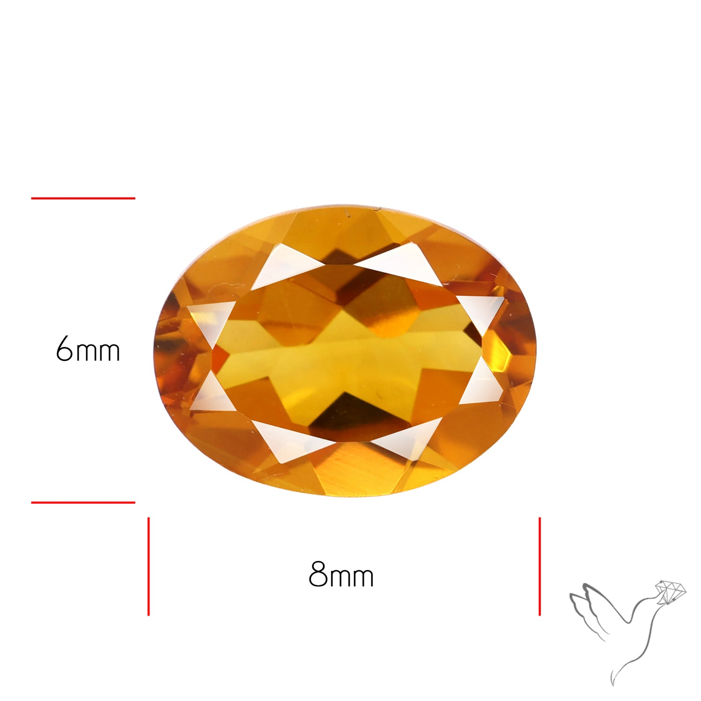 Faceted Brandy Citrine High Grade