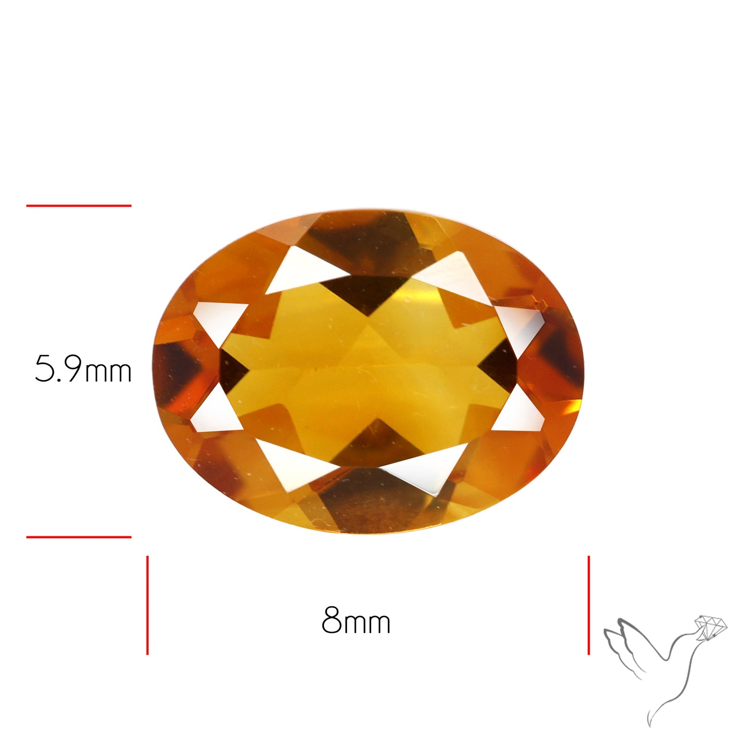 Faceted Brandy Citrine High Grade