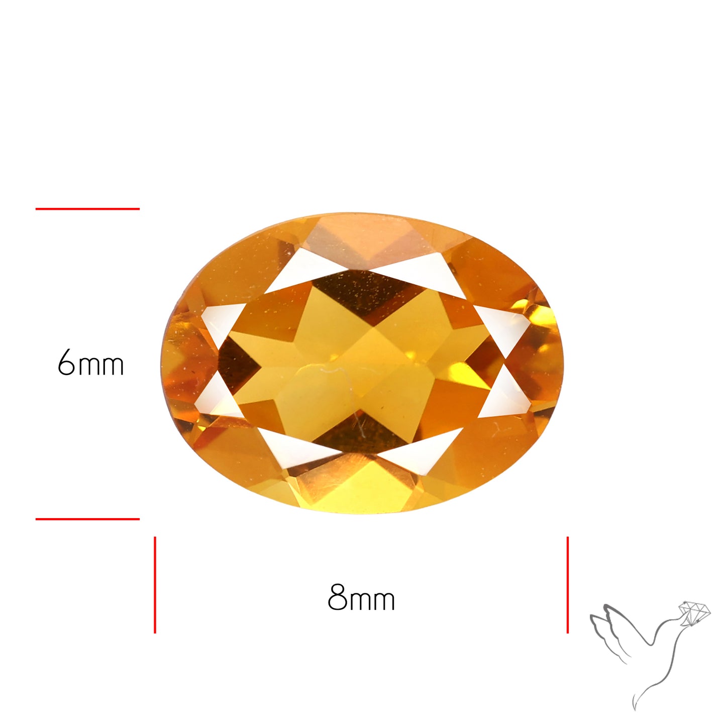 Faceted Brandy Citrine High Grade