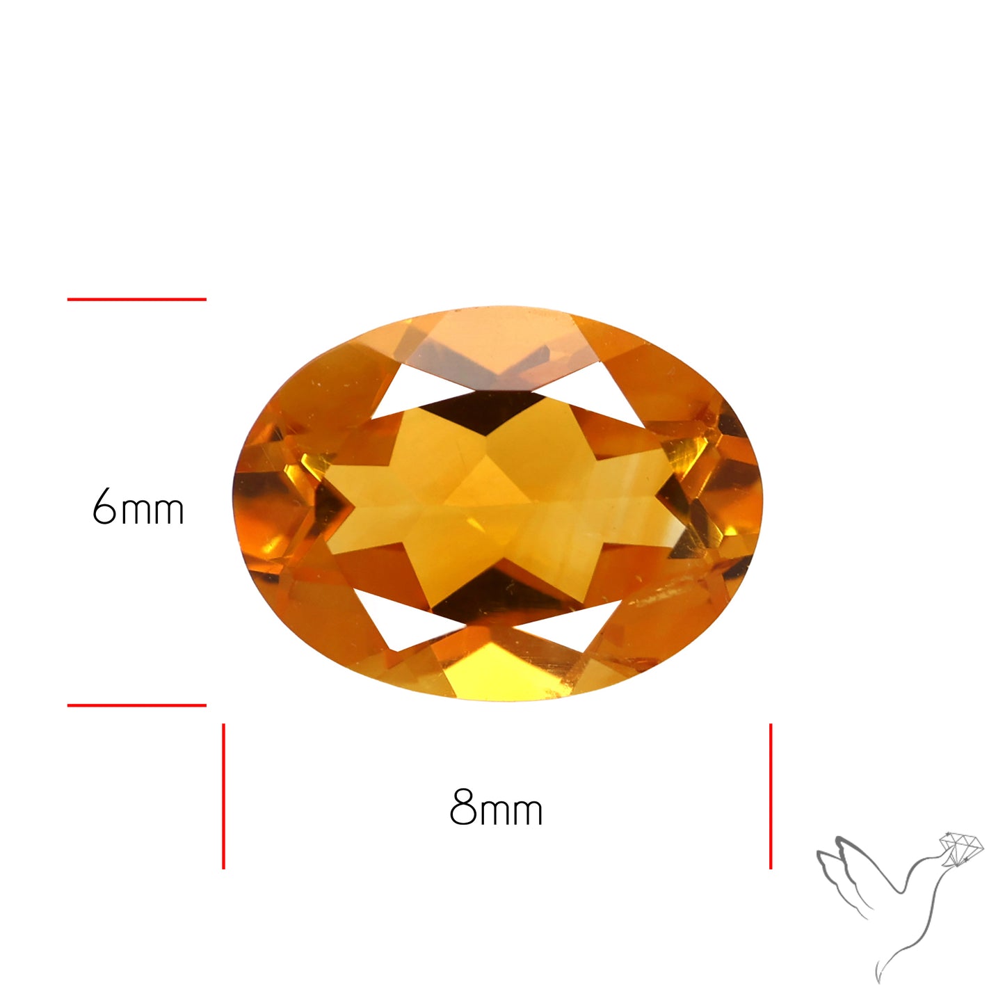 Faceted Brandy Citrine High Grade