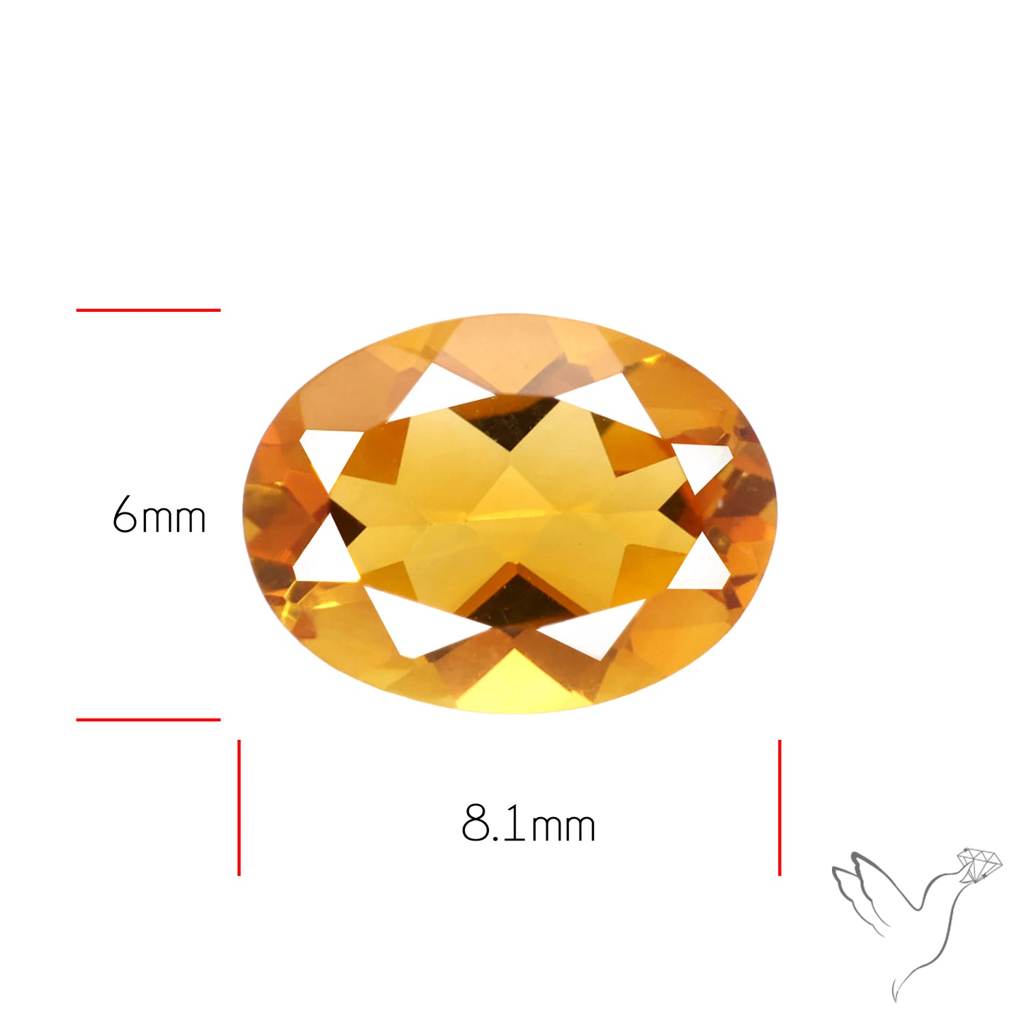Faceted Brandy Citrine High Grade