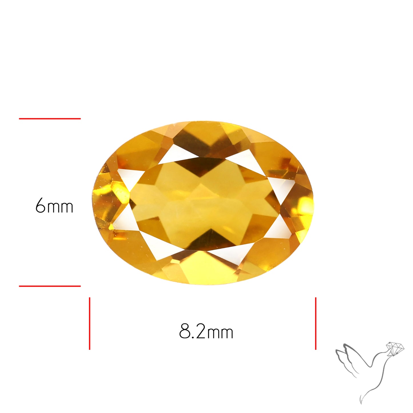 Faceted Brandy Citrine High Grade