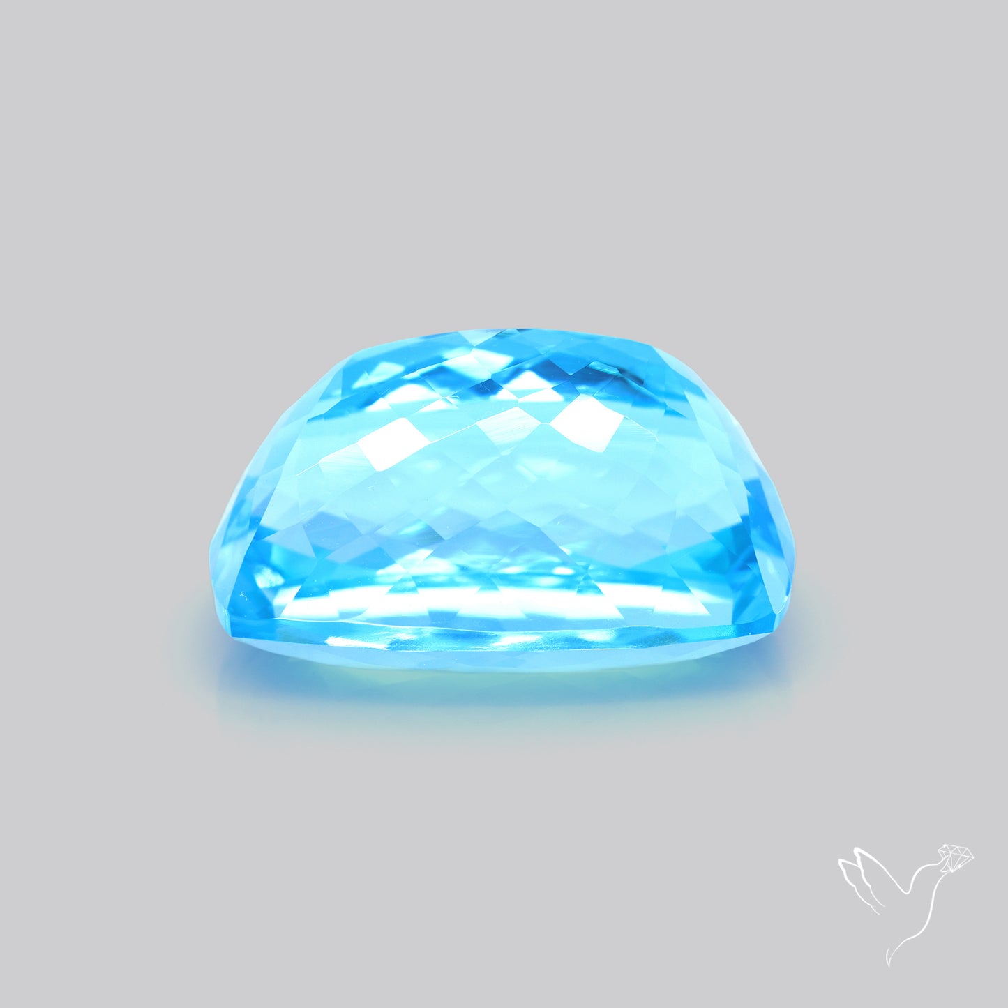 Large Swiss Blue Topaz Faceted Fine Gemstone